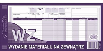 Druk wz wydanie materiałów na zewnątrz 1/3 a3 361-2
