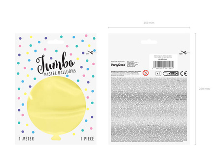 Balon okrągły 1m Pastel Light Yellow 117280