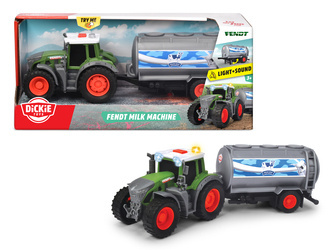 Dickie Fendt Ciągnik z przyczepą na mleko 26 cm 080647