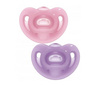Nuk smoczek uspokajający silikonowy sensitive 0-6 m girl 2 szt box