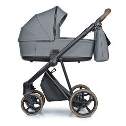 Roan wózek dziecięcy iVI 2.0 Vintage Collection Blue Tea cocoa handle stelaż black cocoa handle cocoa tires