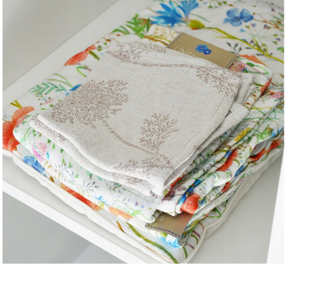Texpol pieluszka kolorowo tkana bambusowo-lniana żakard 75x75 170g Linen dziki koper gat1 051450