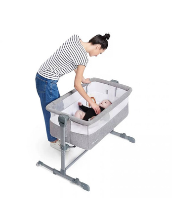 Kinderkraft łóżeczko dostawne neste air grey light melange 915484