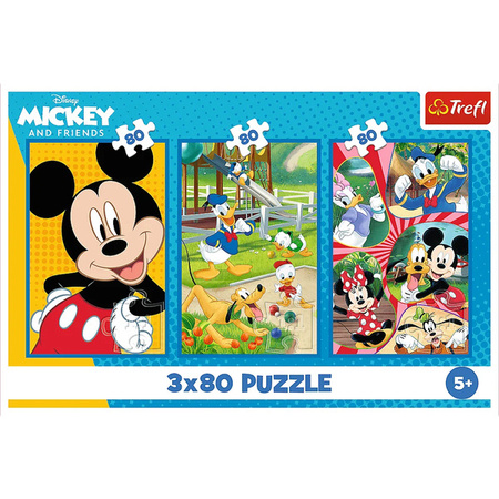 Puzzle Trefl 3x80 Ekipa Myszki Miki 348873