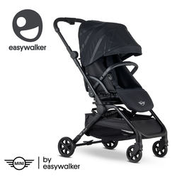 Easywalker Buggy Turn Kompaktowy wózek spacerowy z obrotowym siedziskiem 360 Oxford Black z osłonką przeciwdeszczową113761