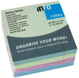 Kostka Info pastel 75mm x 75mm 400k 820985