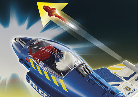 Playmobil 70780 policyjny odrzutowiec: pościg za dronem

