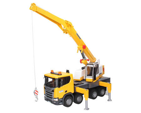 Bruder 03571 Scania Super 560R ciężarówka żółta z dużym dźwigiem Liebherr 035716