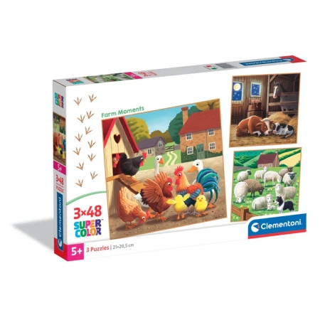 Clementoni Puzzle 3*48 Super Kolor Farm Moments 257911