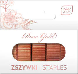 Zszywki 24/6 1000szt rose gold 315083