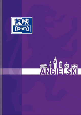 Brulion Oxford temat. A5 80k 90g J.angielski krata szyty 355571