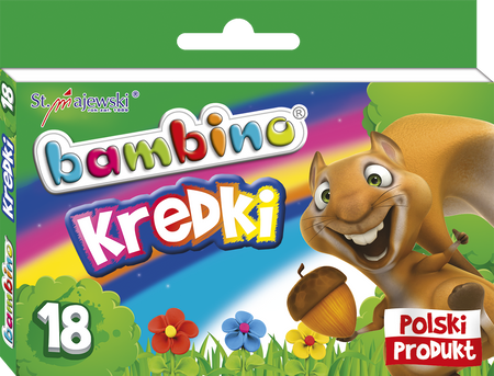 Maj kredki bambino świecowe 18kol pudełko 000201