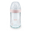 Nuk butelka 240ml nature sense szkło smoczek silikon 0-6m 277620