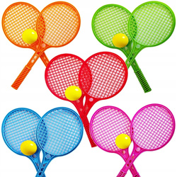 Rakietka średnia 2szt + piłka w siatce 409069