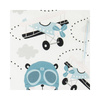 Duża Bambusowa wkładka do wózka Panda pilot z minky sky 86x37cm 415704