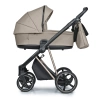 Roan wózek dziecięcy iVI 2.0 Vintage Collection Almond Sugar black perforated handle stelaż Champagne black perforated handle black tires