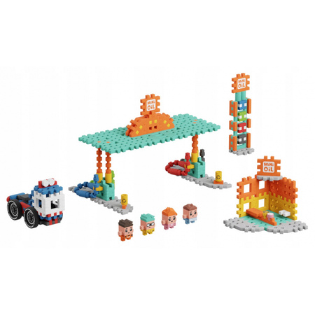 Klocki Waffle Stacja benzynowa 148el 906996