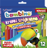 Maj kredki bambino trójkątne w opr.drewn.12kol+temperówka standard