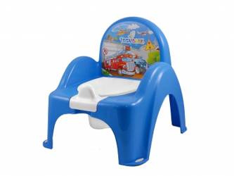 Nocnik krzesełko z pozytywką auta niebieski 010155