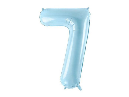Balon foliowy cyfra 7 jasny niebieski 86cm 795082