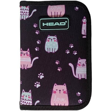 Piórnik pojedynczy dwuklapkowy bez wyposażenia Head Lovely Kitty AC1 221878