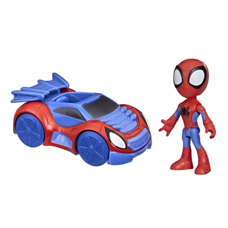 Marvel F1459/F1940 Spidey i przyjaciele Spidey z pojazdem Figurka 10 cm 974948