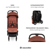 Easywalker Miley 2 Kompaktowy wózek spacerowy z torbą transportową Sunset Red 112962