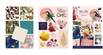 BLOK KREATYWNY A4 Z NAKLEJKAMI 18 80/170g ART D. 272249