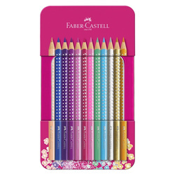 Faber-Castell Kredki ołówkowe Sparkle 12kol w opakow.metalowym 017379