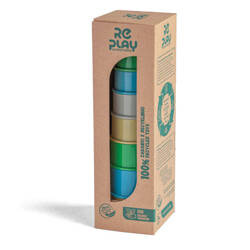 RePlay kubeczki piramidka edukacyjna 8 elementów Wader 433007