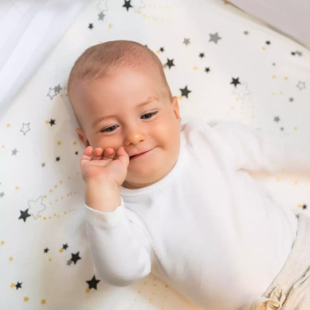 Babyono bambusowe prześcieradła z gumką do łóżeczka Stardust 412558