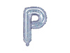 Balon foliowy litera "p", 35cm, holograficzny
