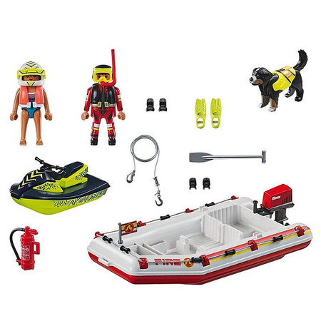 Playmobil 71464 Łódz straży pożarnej ze skuterem wodnym 714640