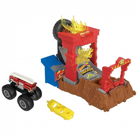 Hot Wheels HNB87/HNB90 Zestaw Monster Trucks Arena Smashers 5 Alarm Ognista demolka 136537