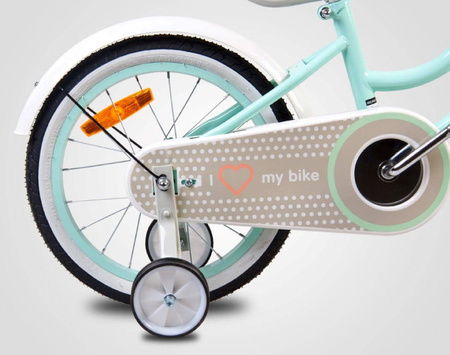 Rowerek 14'' heart bike - miętowy
