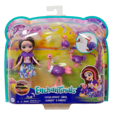 Enchantimals gtm32/gjx43 lalka ze zwierzątkami strusie ofefia ostrich