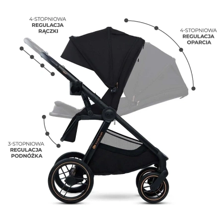 Kinderkraft  Nea 2 Midnight Black 2w1 926008 Wózek wielofunkcyjny