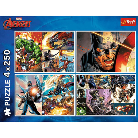 Puzzle Trefl 4x250 Bohaterowie dni 133097