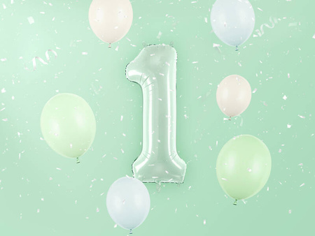 Balon foliowy cyfra 1 72cm zieleń 052635