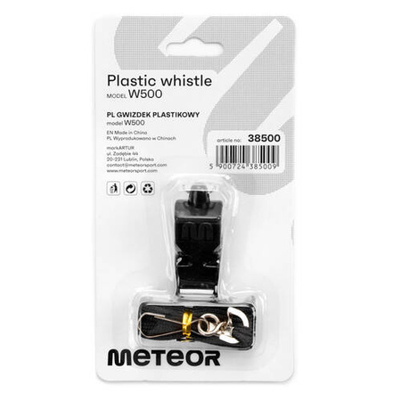 Gwizdek Meteor Wolf bezkulkowy plastikowy 385009