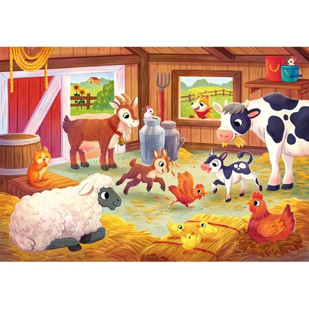 Clementoni Puzzle 2x20el Super Kolor The Farmyard Family 248186