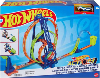 Hot Wheels HMX38 Zestaw potrójna pętla 2w1 134588