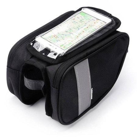 Sakwa rowerowa na ramę z etui na telefon meteor torys 036598
