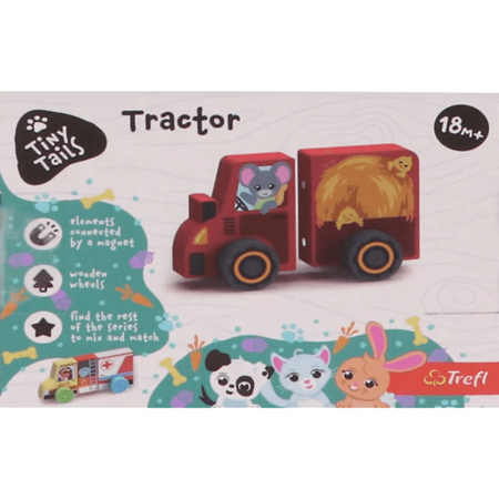 Trefl Zabawka drewniana Magnetic vehicle Tractor 619966