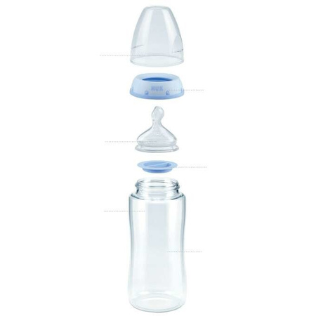 Nuk butelka 150ml nature sense smoczek silikon 0-6m mix kolor 279181