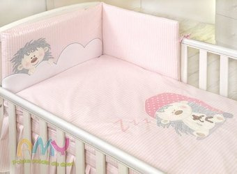 Amy pościel 3-elem. 100x135cm jeżyk róż k3 628081