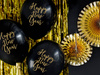 Balony 30cm Happy New Year Pastel Black 6szt 762664