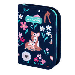 Piórnik pojedynczy dwuklapkowy bez wyposażenia Astrabag Baby Deer AC1 224008