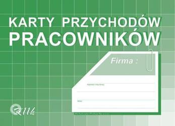 DRUK KARTY PRZYCHODÓW PRACOWNIKÓW A4 K11H