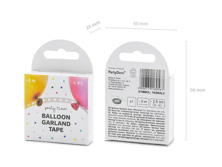 Taśma do girland balonowych 5m 180567